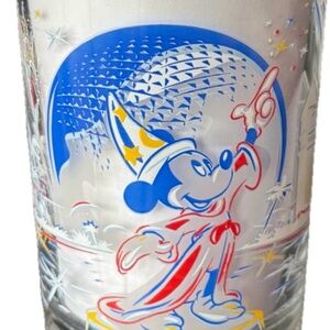 Vintage Mickey Mouse Epcot Glass Walt Disney World 25th Anniversary McDonalds